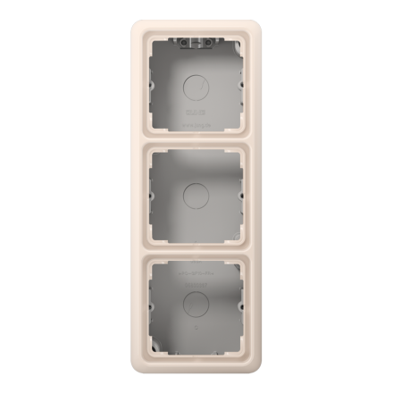 CD583AW Накладная коробка с рамкой, 3-кратная; слоновая кость