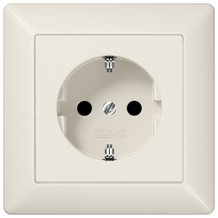 AS1520KI Штепсельная розетка SCHUKO 16A 250V  с защитой от детей; слоновая кость