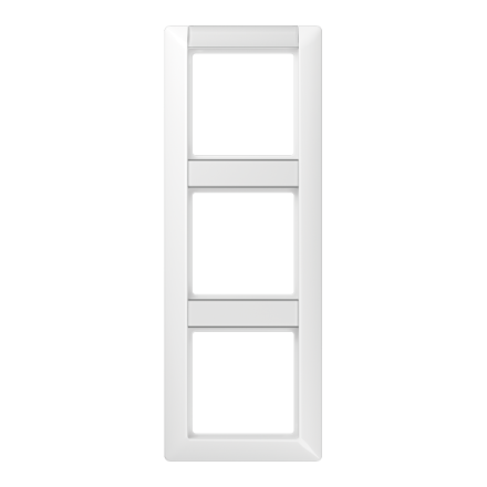 AS583NAWW Рамка 3-кратная с полем для надписи для горизонтальной и вертикальной установки; белая