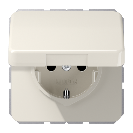 CD1520BFKIKL Штепсельная розетка SCHUKO 16A 250V  с защитой от детей, влагозащищенная; слоновая кость