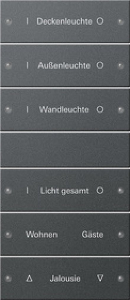 Набор клавиш 6-местный (3+3),  ГРАВИРОВКА