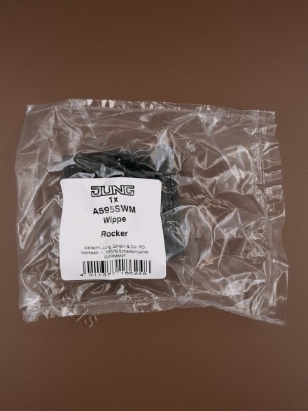 A500 Клавиша 2-ная, цвет матовый черный A595SWM