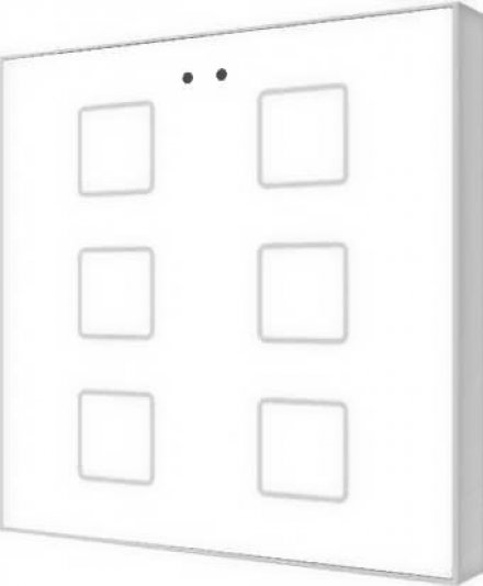 Выключатель сенсорный KNX Flat F6, 6-кнопочный, в уст. коробку, цвет белый