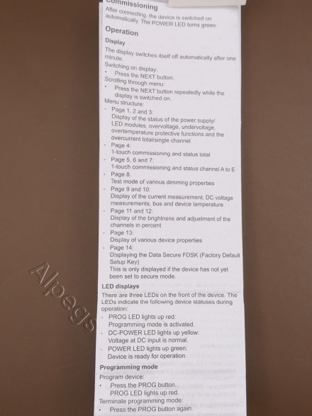 KNX LED-контроллер, 5 каналов, 39005 1S LED R