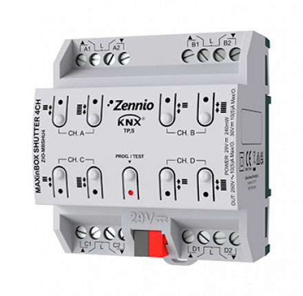 Актуатор жалюзийный KNX MAXinBOX SHUTTER 4CH