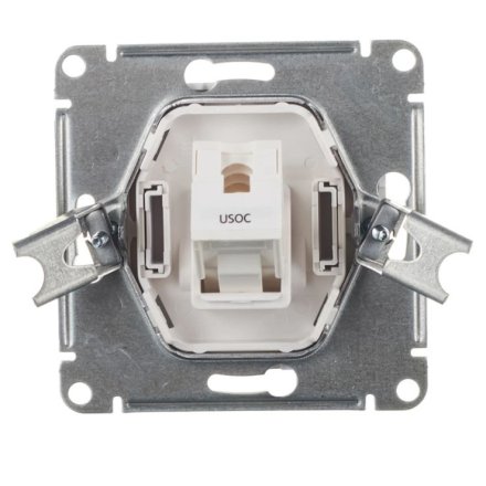 ATN000581 - AtlasDesign РОЗЕТКА телефонная RJ11, механизм, ШАМПАНЬ